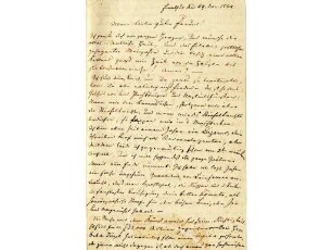 Originalbrief von Herrn Hoffmann, vermutlich an Adolf Schroedter, geschrieben in Frankfurt