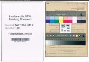 Entnazifizierung Arnold Rademacher , geb. 14.01.1876 (Gastwirt)