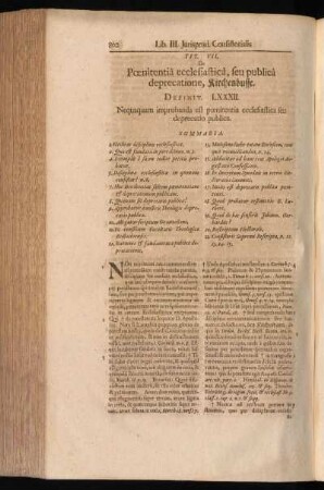 Tit. VII. De Poenitentia ecclesiastice, seu publica deprecatione, Kirchenbusse