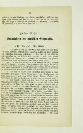 Zweiter Abschnitt. Grundlehre der physischen Geographie