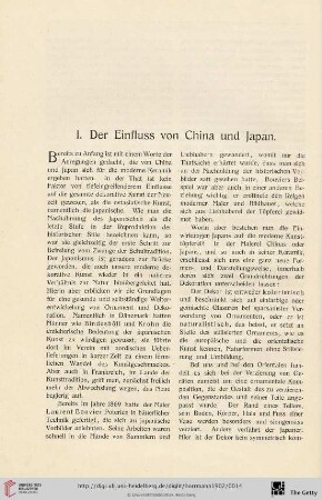 I. Der Einfluss von China und Japan