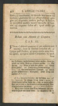 Bellum cum Antonio & Cleopatra. Cap. XI