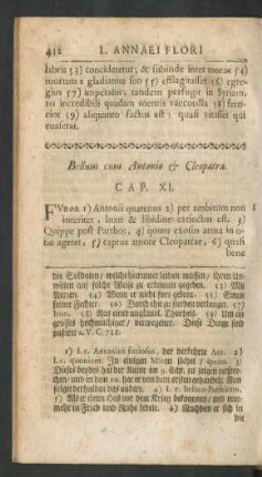 Bellum cum Antonio & Cleopatra. Cap. XI