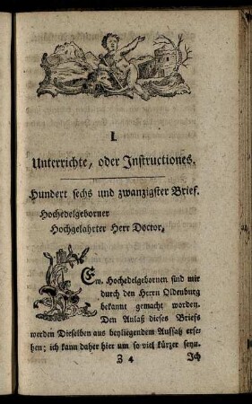 I. Unterrichte, oder Instructiones.