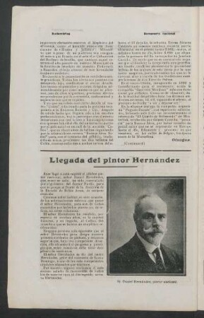 Llegada del pintor Hernández