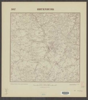 567 Ortenburg ; Topographische Karte von Bayern 1:25.000 [Positionsblätter]