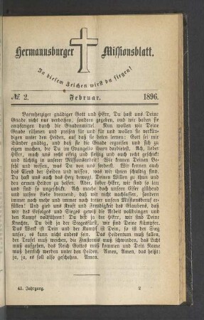 N° 2. Februar. 1896