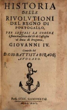 Historia delle rivolutioni del Regno di Portogallo