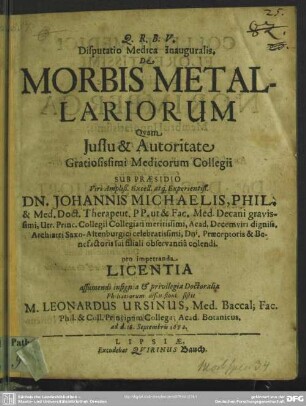 De morbis metallariorum