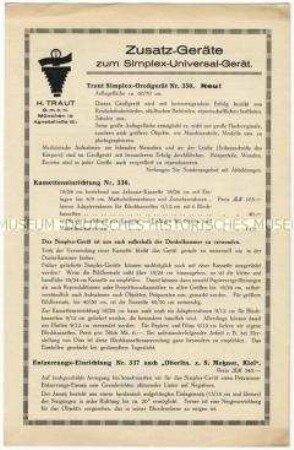 Zusatzgeräte für den Fototisch