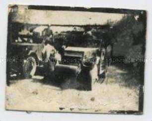 Militärfahrzeuge, Foto aus dem Indochina-Konvolut des Legionärs Harry Weiss