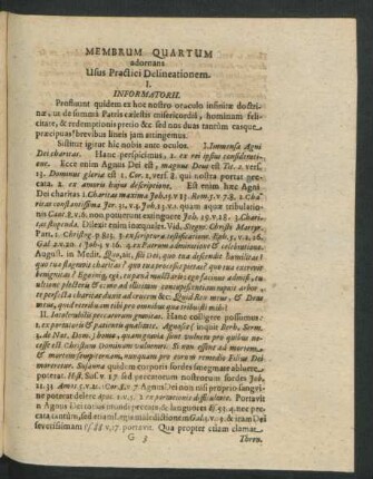 Membrum Quartum adornans Usus Practici Delineationem.