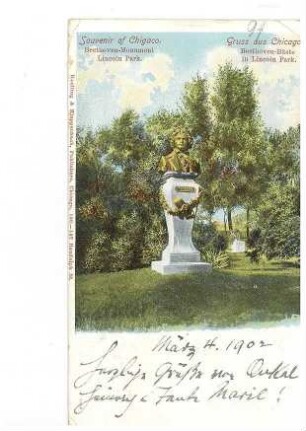 Beethoven-Büste im Lincoln-Park in Chicago