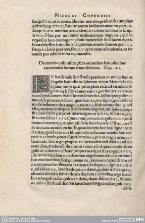 4. De caeteris quibuslibet et in universum latitudinibus exponendis horum trium siderum.