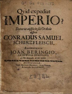 Qvid expediat Imperio?