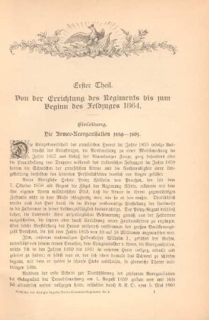 Einleitung. Die Armee-Reorganisation 1859-1861