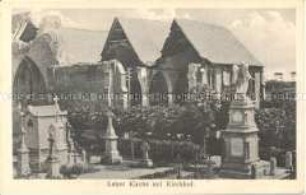 Ansicht der zerstörte Kirche in Leke