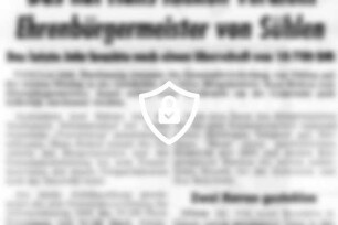 Das hat [Name maskiert] verdient - Ehrenbürgermeister von Sühlen