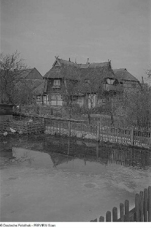 Gebäude und Teich in Dierhagen oder Ahrenshoop