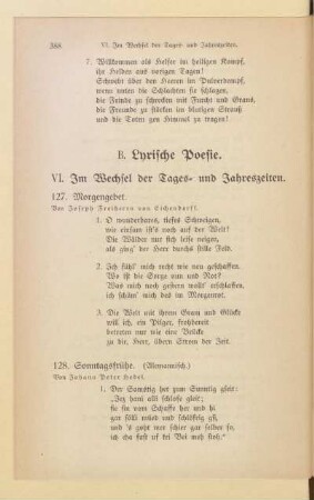 VI. Im Wechsel der Tages- und Jahreszeiten