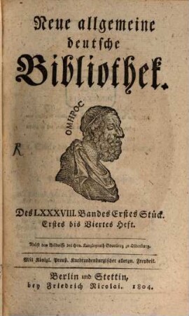 Neue allgemeine deutsche Bibliothek. 88. 1804