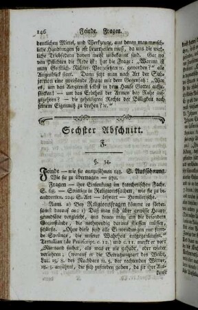 Sechster Abschnitt. F. - Siebenter Abschnitt. G.