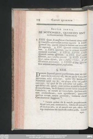 Sectio Tertia De Notionibus, Quomodo Sint Catechumenis Ingerendae.