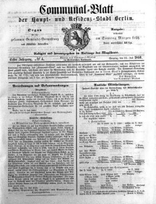1860,4: No. 4, 22. Juli 1860