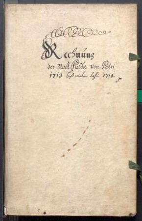 IX A 1 - Alte Stadtrechnungen (1713 - 1714)
