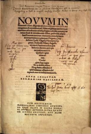 Novvm Instrumentu[m] omne
