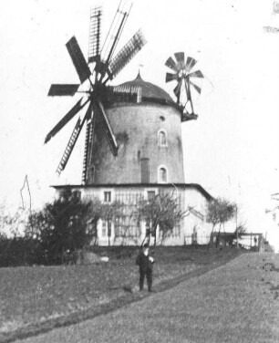 Großbothen-Schönbach. Turmholländer, Baujahr 1880, Ansichtskarte, vor 1930, Repro, Ausschnitt