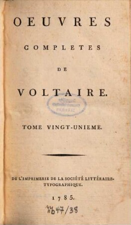 Oeuvres complètes, 21