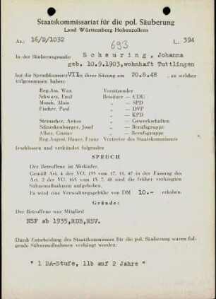Scheuring, Johanna