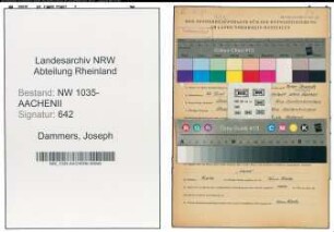 Entnazifizierung Joseph Dammers , geb. 20.06.1902 (Steiger)