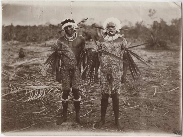 Kayapo dancers at a funeral festival