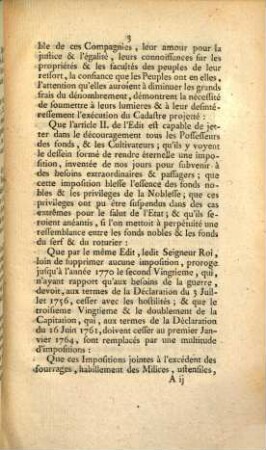 Objets Des Remontrances Du Parlement De Franche-Comte, Sur les Edit et Déclaration du mois d'April 1763