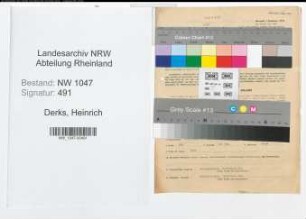 Entnazifizierung Heinrich Derks , geb. 01.02.1898 (Angestellter)