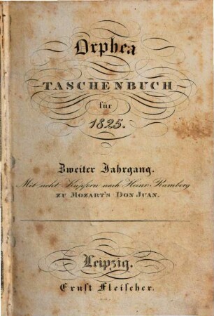 Orphea : Taschenbuch für .... 2, 2. 1825