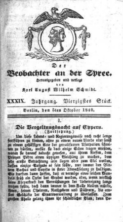 40. Stueck, 5. Oktober 1840