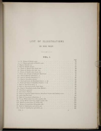 List Of Illustrations In The Text. [Abb. siehe römische Paginierung]