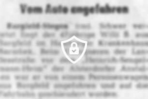 Vom Auto angefahren