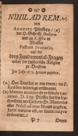 Nihil Ad Rem