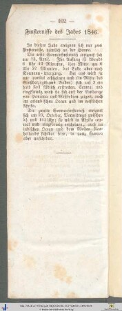 Finsternisse des Jahrs 1846.