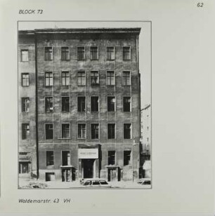 Fotografie: Waldemarstr. 43, um 1981