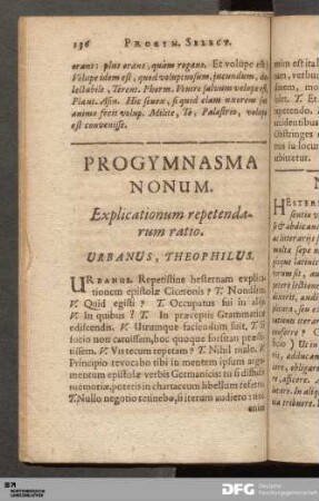 Progymnasma Nonum. Explicationum repetendarum ratio.