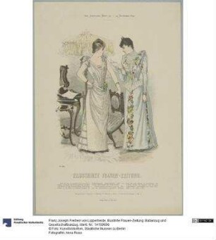 Illustrirte Frauen-Zeitung: Ballanzug und Gesellschaftsanzug
