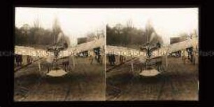Eindecker auf der Straße startbereit, Flugplatz Johannisthal, Berlin