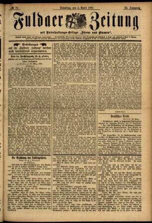 Ausgabe vom Dienstag, den 02. April 1895.