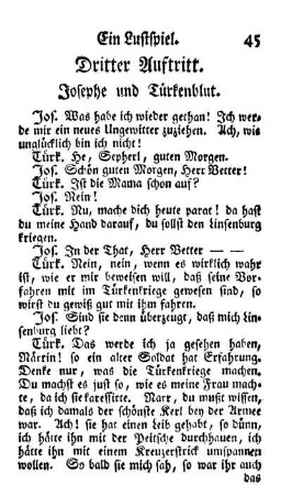 Dritter Auftritt. Josephe und Türkenblut
