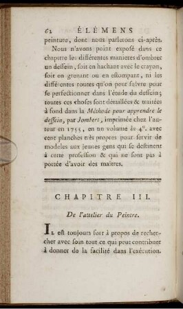 Chapitre III. De l' attelier du Peintre